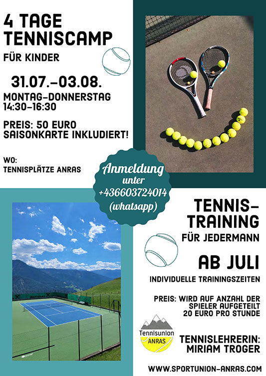 You are currently viewing 4 Tage Tenniscamp für Kinder